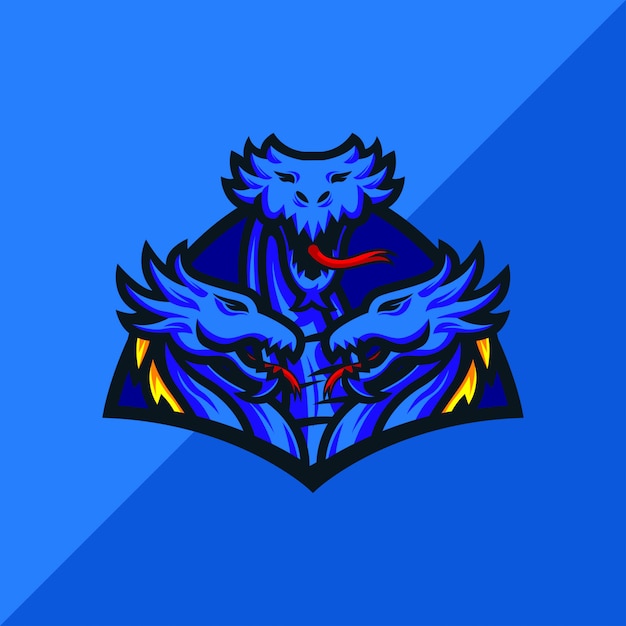 Hydra e sports logo design mascotte