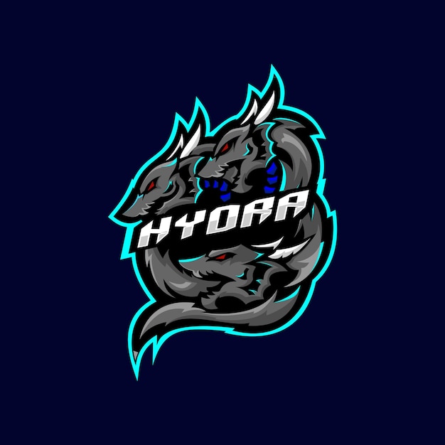 Hydra logo esport team design gaming mascot