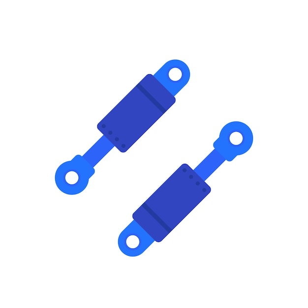 Vector hydraulische cilinders pictogram op witte vector