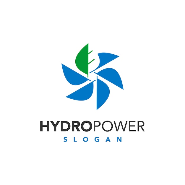 Идея дизайна логотипа гидроэнергетического бизнеса и промышленности