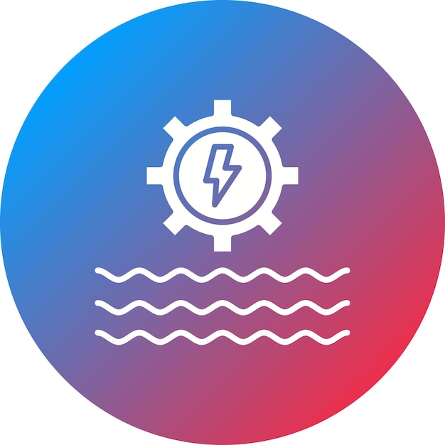 Hydro power icon vector image can be used for renewable energy