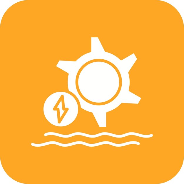 Immagine vettoriale dell'icona idroelettrica può essere utilizzata per l'energia sostenibile