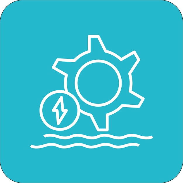 Hydro power icon vector image can be used for sustainable energy