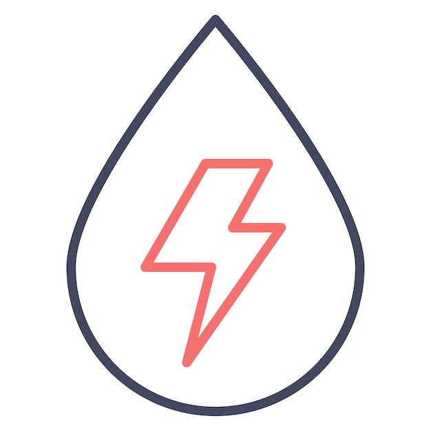 水力電力ベクトルのイラストスタイル