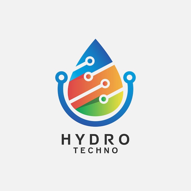 Hydro technology logo design in vector