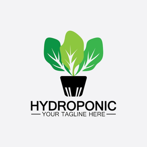 Hydrocultuur logo vector pictogram illustratie ontwerp