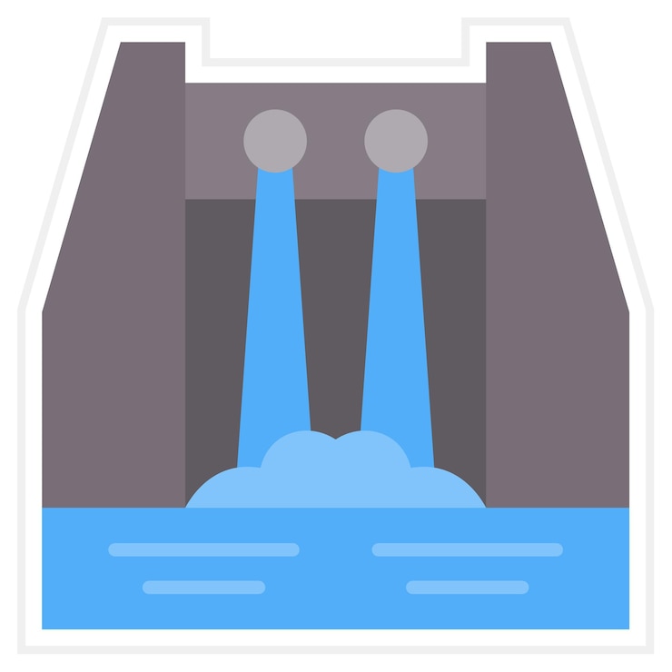 Vector hydroelectric icon
