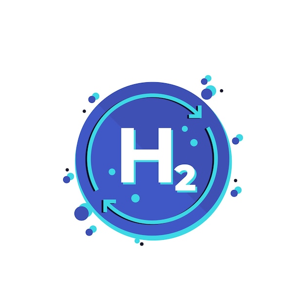 Hydrogen cell, clean energy icon