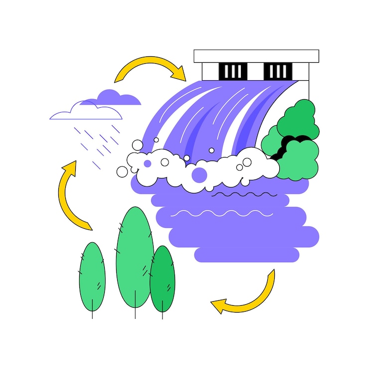 Vector hydrology abstract concept vector illustration