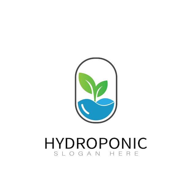 Hydroponic Vegetable Logo Design Vector