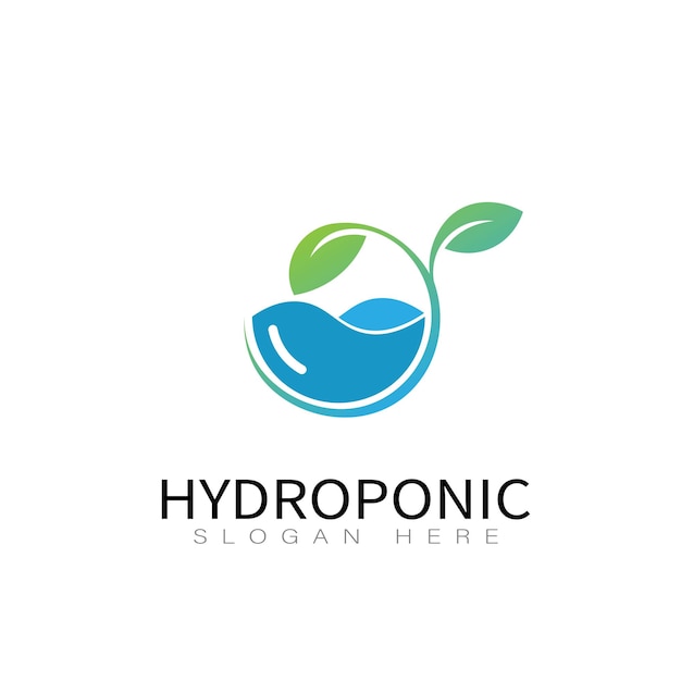 Hydroponic Vegetable Logo Design Vector