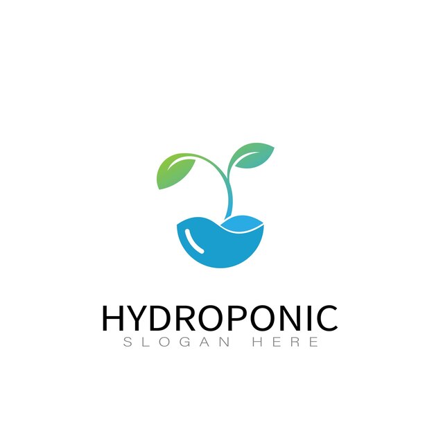 Hydroponic Vegetable Logo Design Vector