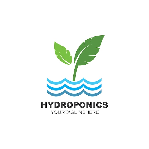 Hydroponics logo vector illustration design template