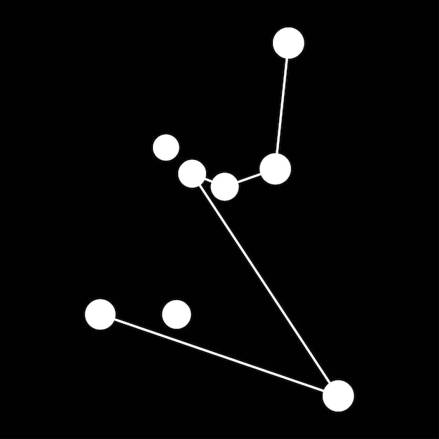 うみへび座星座マップ ベクトル図