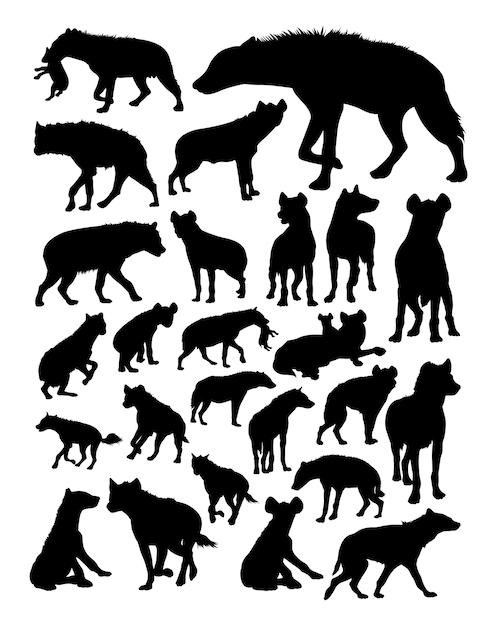 Hyena animal silhouette