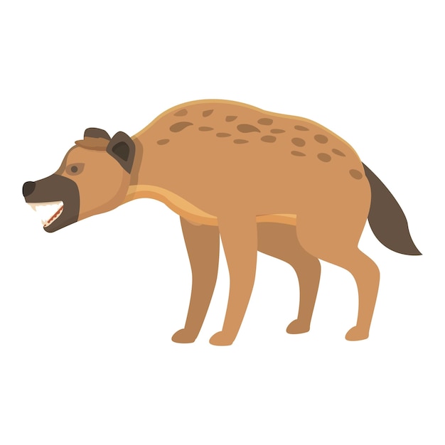 Hyena dierlijk pictogram cartoon vector Schattig wild natuurroofdier