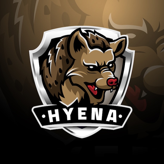 Vector hyena head logo gaming esport