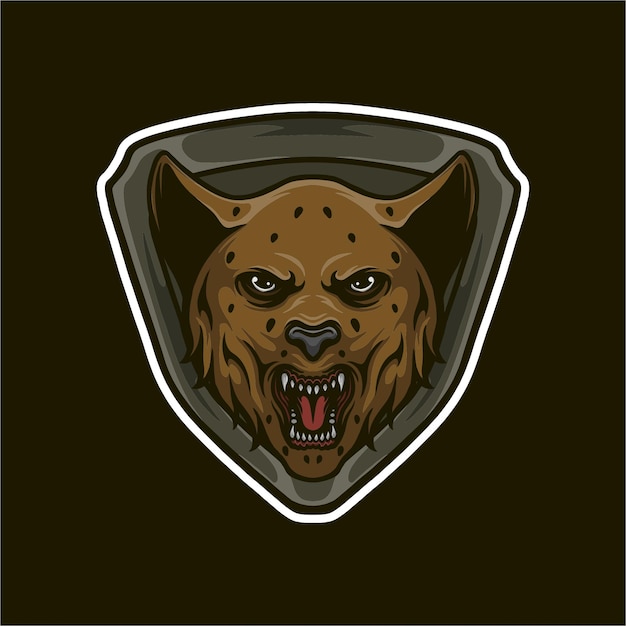 Hyena head logo vector illustration