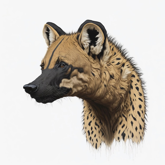 Vector hyena vector illustration white background