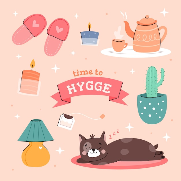 Hygge-stickerspakket