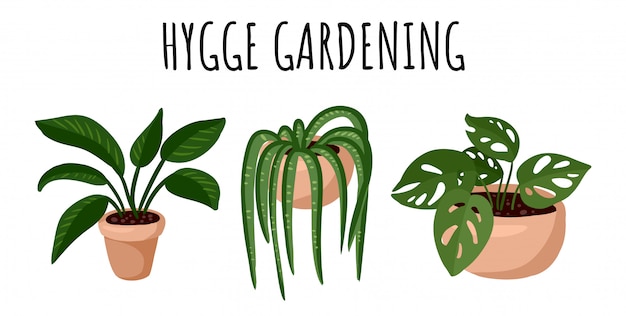 Vector hygge tuinieren banner