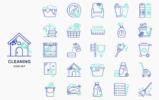 Hygiene and Cleaning vector set