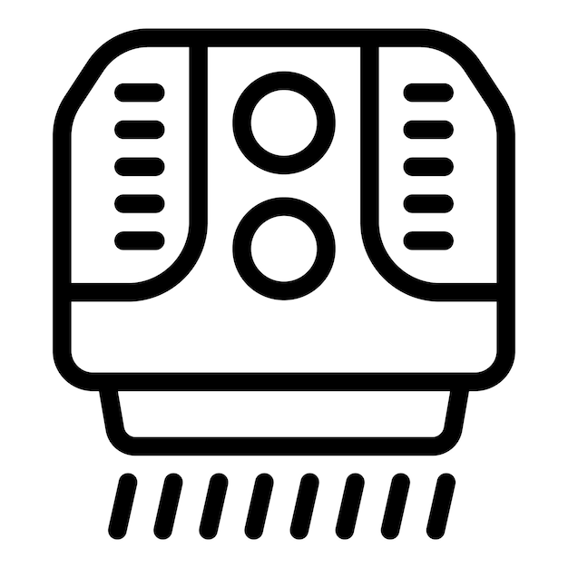 ベクトル ハイジニックハンドドライヤー アイコンの概要ベクトル 自動乾燥装置