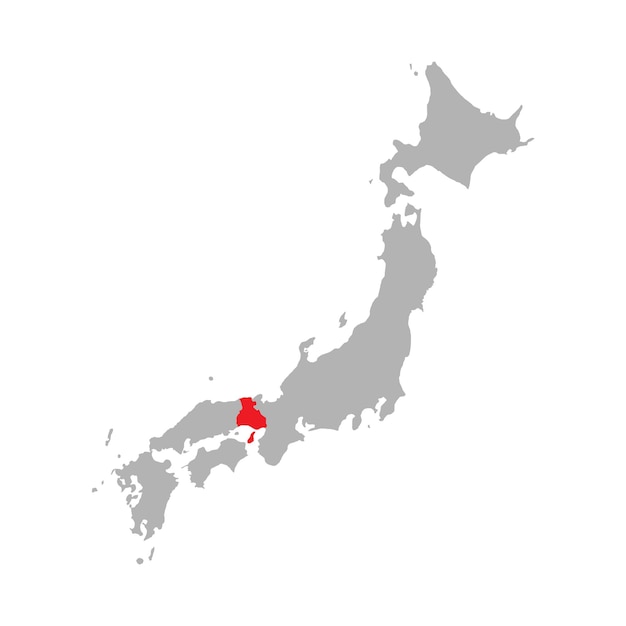 日本地図でハイライトされた兵庫県