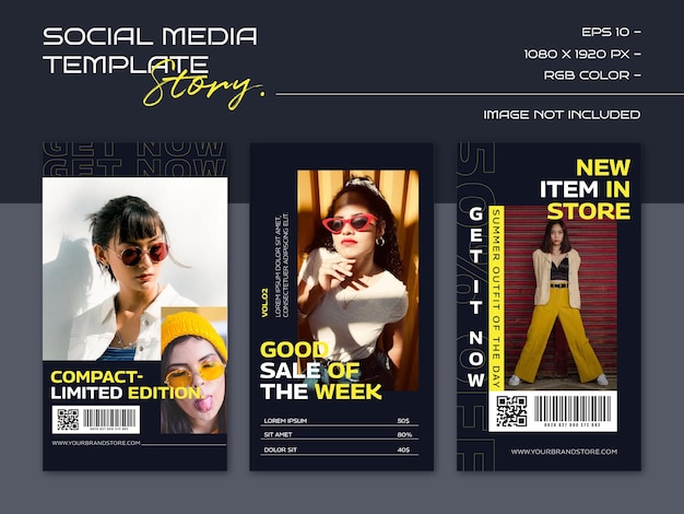 Hype social media templates for story