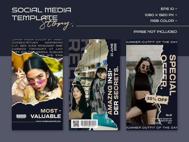 Hype social media templates for story