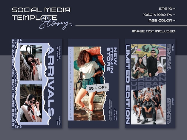 Hype social media templates for story