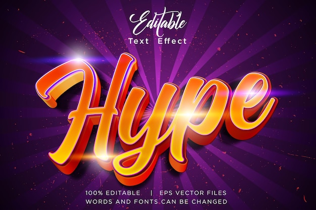 hype teksteffect mockup-sjabloon