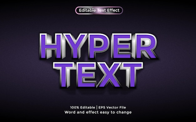 Hype text, 3D style Editable Text Effect