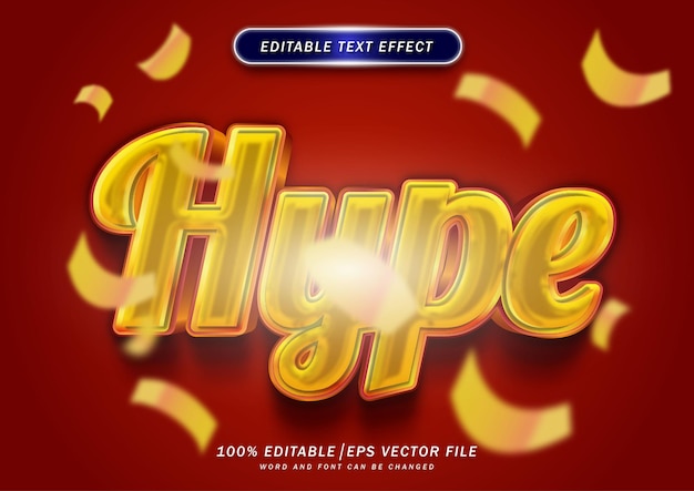 Hype text style effect editable