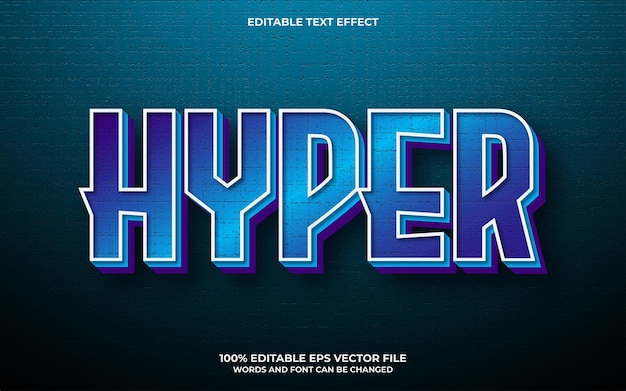 Hyper 3D bewerkbaar teksteffect