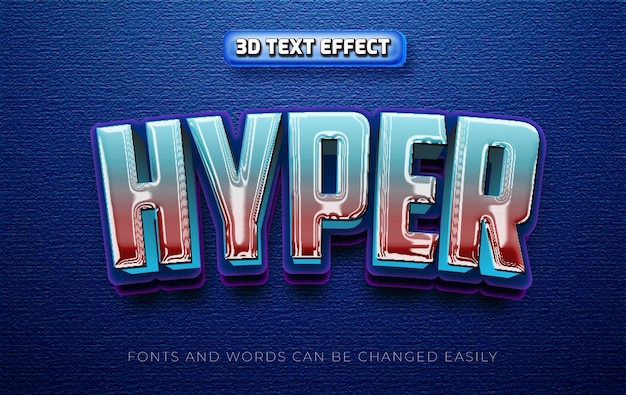 Стиль редактируемого текста hyper 3d