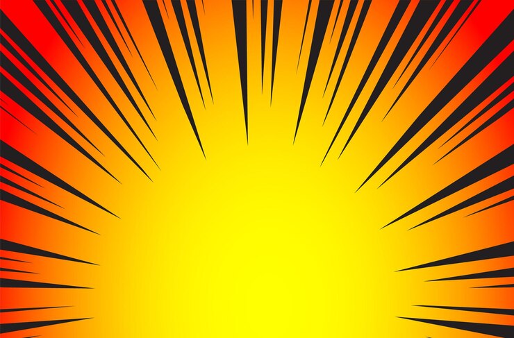 Vector hyper speed warp sun rays or explosion boom for comic books radial background vector