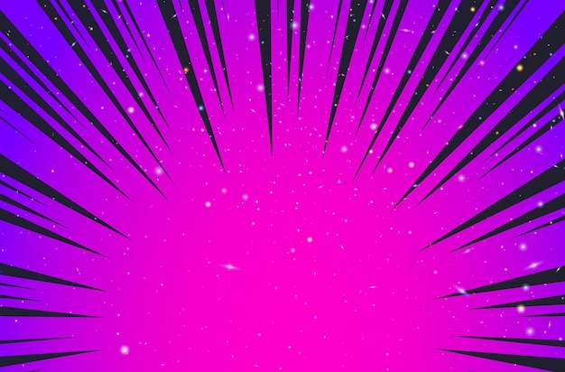 Vector hyper speed warp sun rays or explosion boom for comic books radial background vector