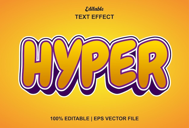 Hyper text effect with orange color