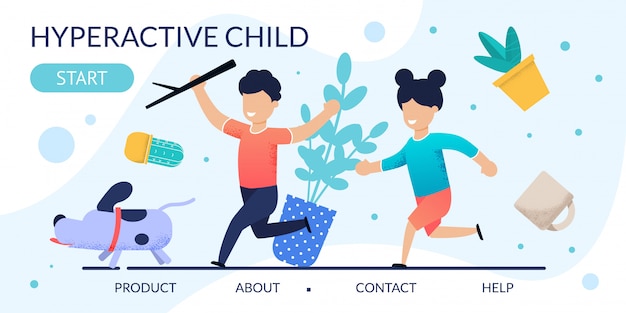 Hyperactive Children Problem Behavior Landing Page