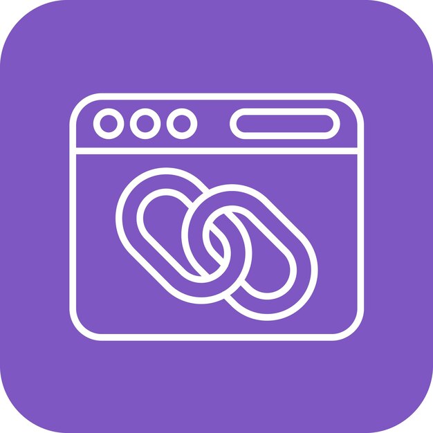 Икона гиперссылки векторное изображение может быть использовано для интернет-маркетинга