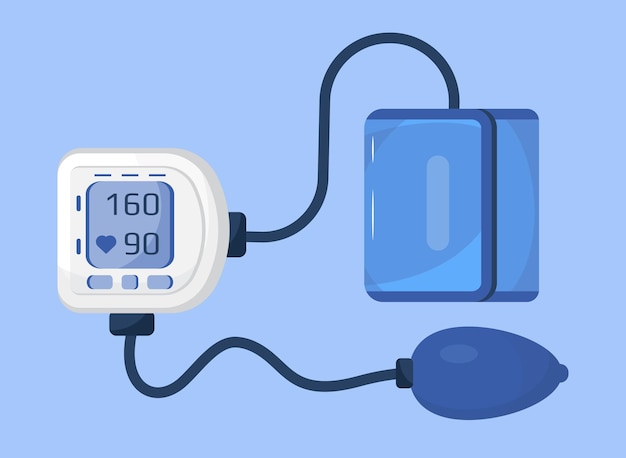 고혈압 위기 및 혈압계 벡터입니다. 저혈압 및 고혈압 질환 치료. 높거나 낮은 혈압 측정.
