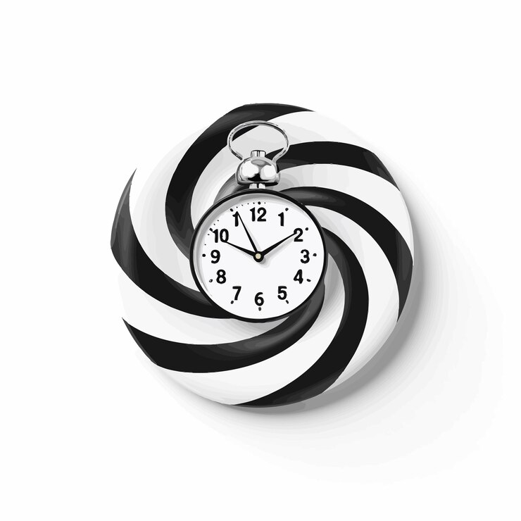 Vector hypnosis_clock_vector_concept_white_background