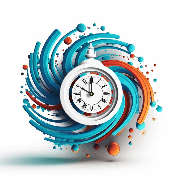 Vettore hypnosis_clock_vector_concept_white_background