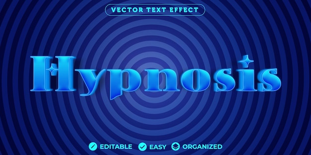 Текстовый эффект гипнозаПолностью редактируемый текстовый эффект шрифта