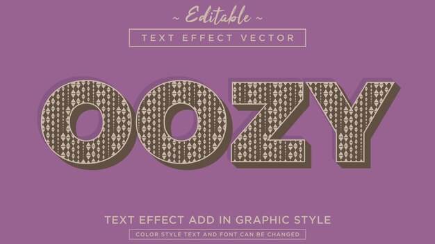 Hypnotiserend patroon stijl tekst effect volledig bewerkbare vector
