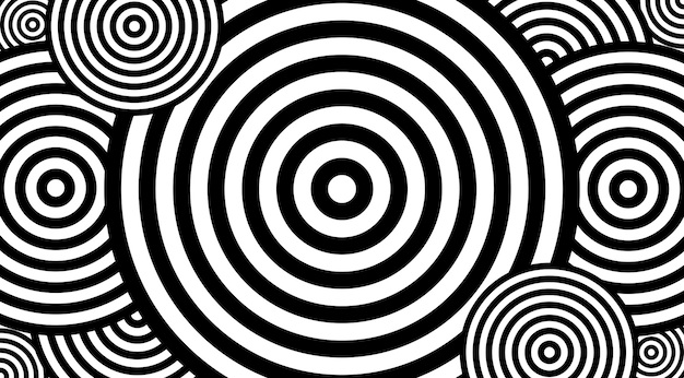 Hyptonic pattern with circles vvector design.