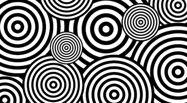 Hyptonic pattern with circles vvector design.