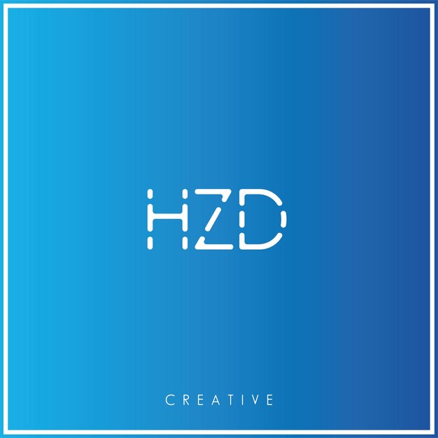 HZD Premium Vector Later Logo Design Creatief Logo Vector Illustratie logo Creatief Monogram