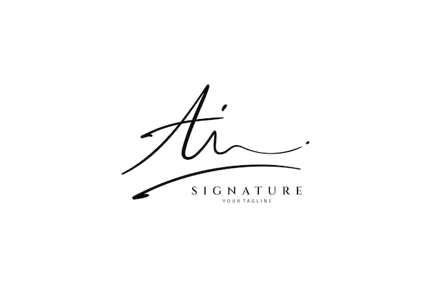 A i ai handwriting logo of initial signature